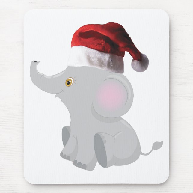 Tapis De Souris Eléphant de Noël (Devant)