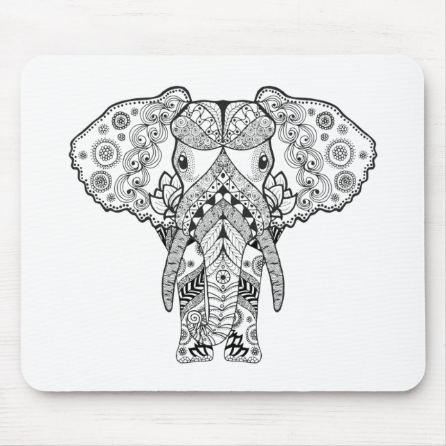 Tapis De Souris Éléphant de style (Devant)
