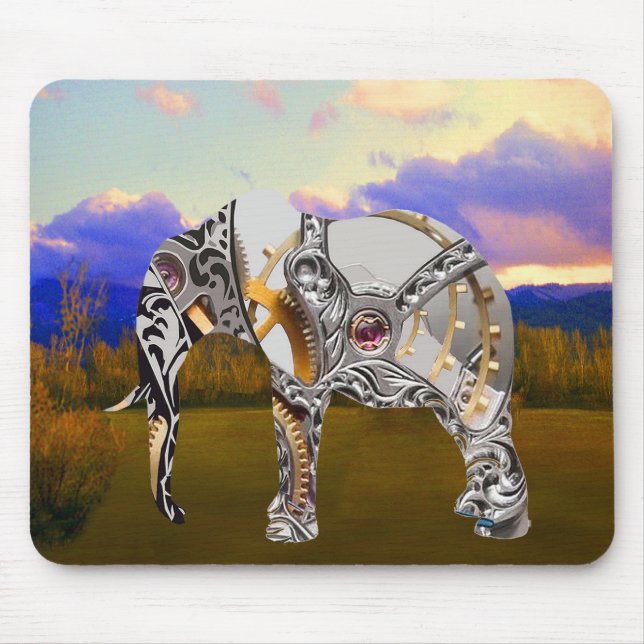 Tapis De Souris Éléphant d'horlogerie (Devant)