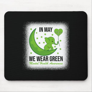 Tapis De Souris Elephant En Mai Nous Portons Vert Pour La Santé Me