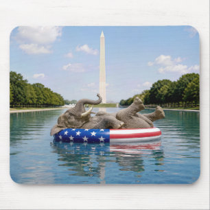 Tapis De Souris Éléphant flottant dans la piscine du National Mall