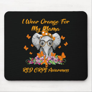 Tapis De Souris Elephant Je Porte Orange Pour Ma Mama Rsd Crps Lau