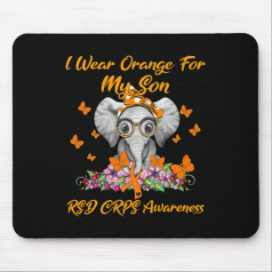 Tapis De Souris Éléphant Je Porte Orange Pour Mon Fils Rsd Crps Se