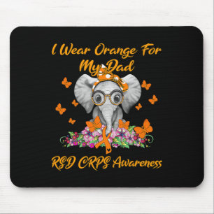 Tapis De Souris Elephant Je Porte Orange Pour Mon Père RSD CRPS