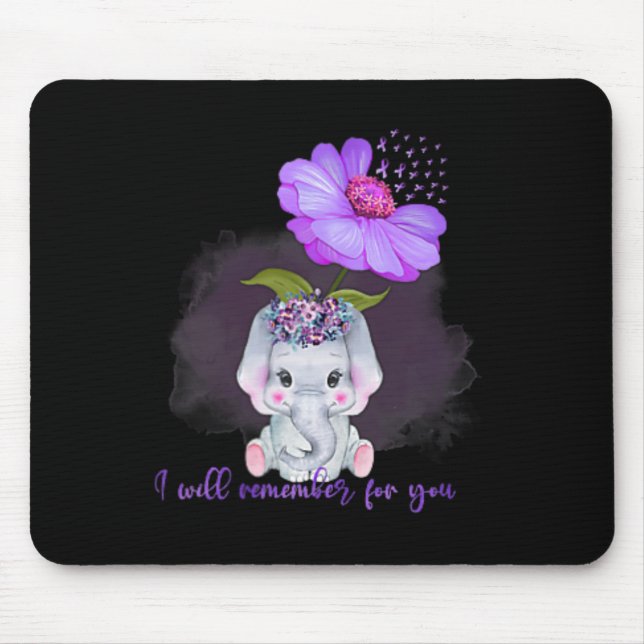 Tapis De Souris Éléphant Mignon de Sensibilisation à Heimerheimer  (Devant)