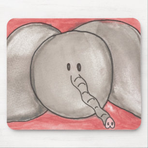 Tapis De Souris Éléphant mignon Mousepad de bande dessinée