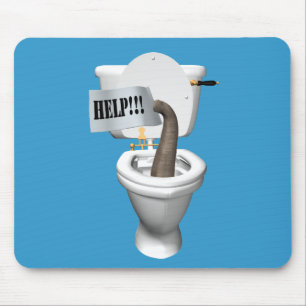 Tapis De Souris Elephant Stuck In Toilet