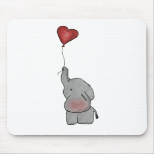 Tapis De Souris Éléphant tenant le ballon