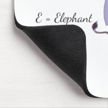 Tapis de souris Éléphant Violet - Bureau d'Éléphan