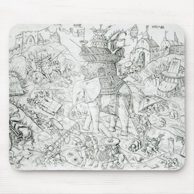 Tapis De Souris Éléphants à la guerre (Devant)