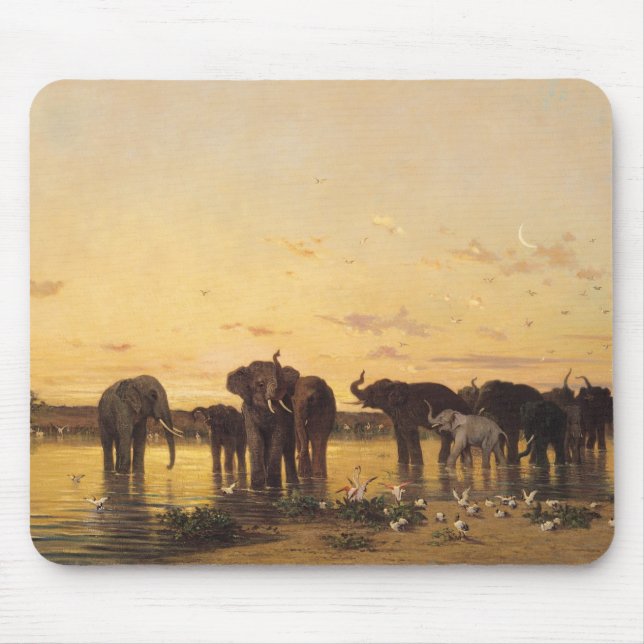 Tapis De Souris Éléphants africains (Devant)
