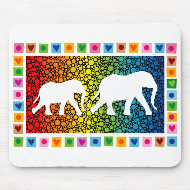 Tapis De Souris Eléphants blancs (Devant)