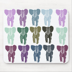 Tapis De Souris Éléphants colorés