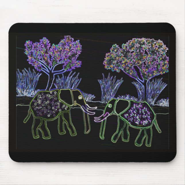 Tapis De Souris Éléphants électriques (Devant)