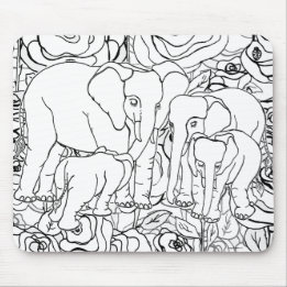 Tapis De Souris Éléphants Loyaux