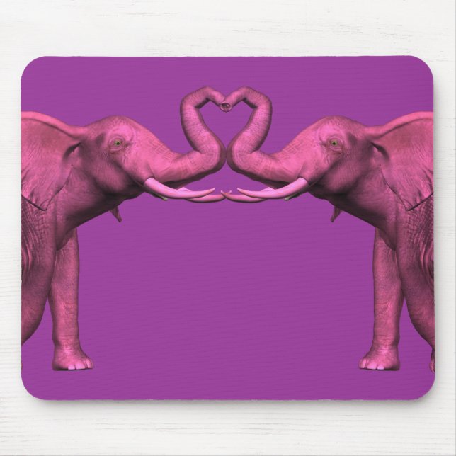 Tapis De Souris Eléphants roses (Devant)