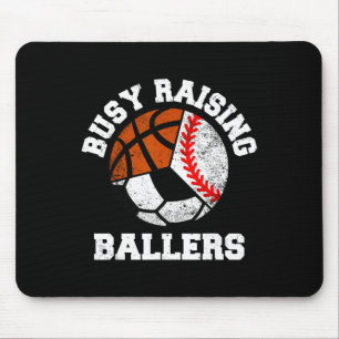Tapis De Souris Élevage Occupé De Ballers Drôle De Baseball Footba