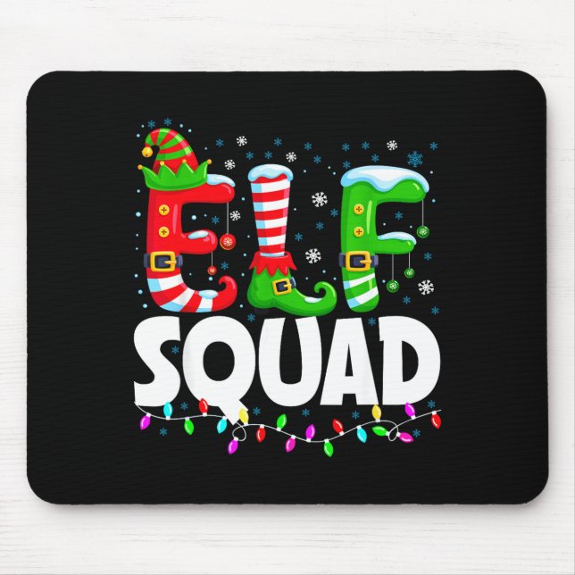 Tapis De Souris Elf Squad Christmas Family Matching Xmas Pajamas  (Devant)