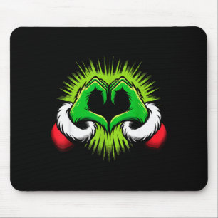 Tapis De Souris Elfe drôle coeur mains amour Noël 