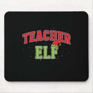 Tapis De Souris Elfe Enseignant Noël Famille Équipe Correspondance