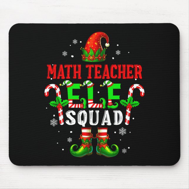 Tapis De Souris Elfe professeur de mathématiques équipe chapeau ch (Devant)