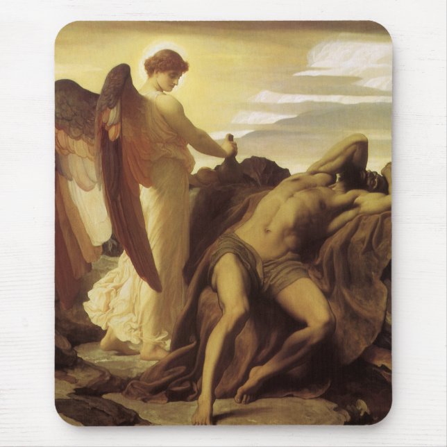 Tapis De Souris Elijah en nature par Lord Frederic Leighton (Devant)