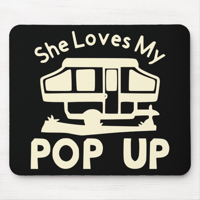Tapis De Souris Elle Aime Mon Pop-Up #USAPatriotGraphics © (Devant)