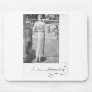 Tapis De Souris Elle conduit un Duesenberg