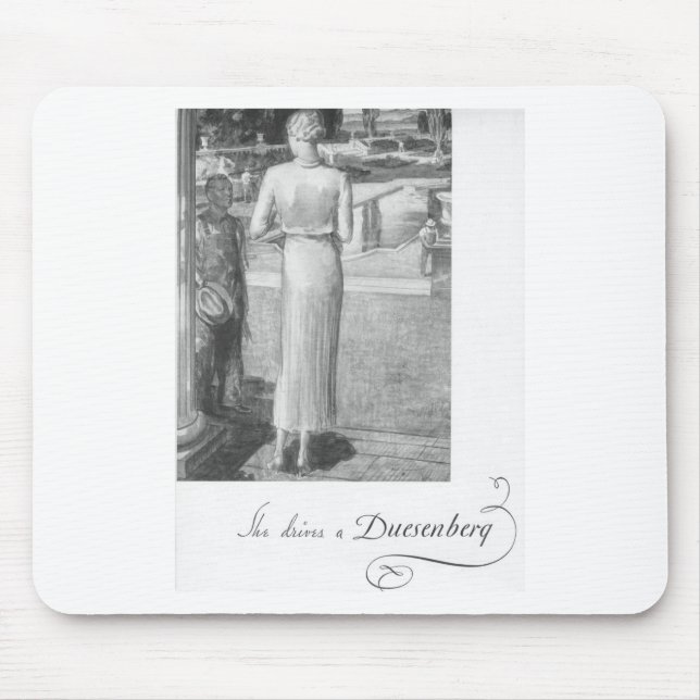 Tapis De Souris Elle conduit un Duesenberg (Devant)