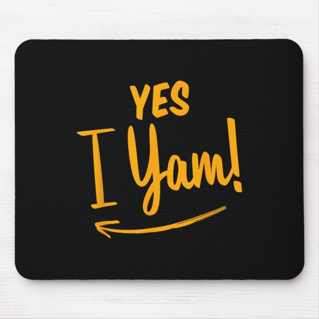 Tapis De Souris Elle est ma pomme de terre douce Je suis en train  (Devant)