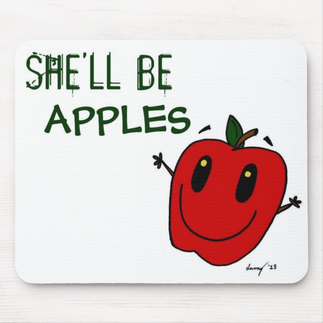 Tapis De Souris ELLE SERA LES POMMES Mousepad (Devant)