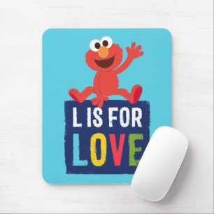 Tapis De Souris Elmo L est pour l'amour