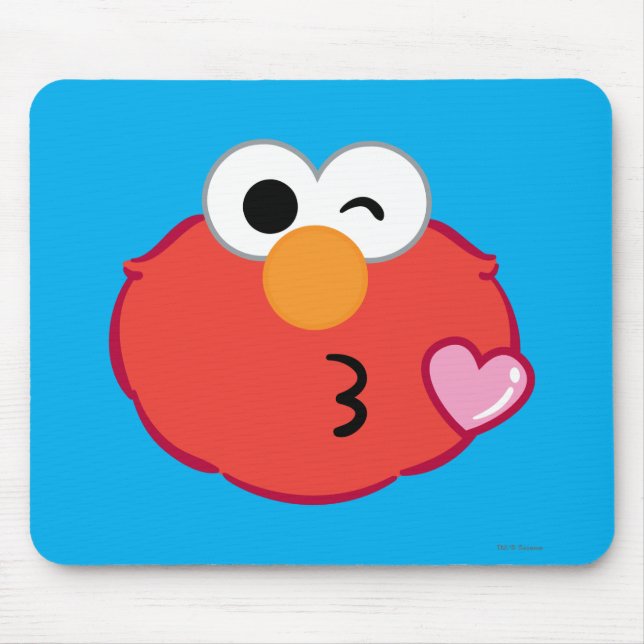 Tapis De Souris Elmo Visage Envoyant un Bisou (Devant)