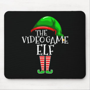 Tapis De Souris Élufe de jeu vidéo groupe appariement famille Noël