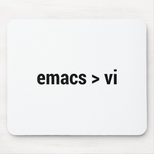 Tapis De Souris Emacs Supérieur À Vi - Code Editor Flame War - Bl (Devant)