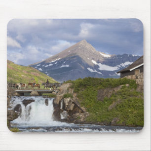 Tapis De Souris Emballage de chevaux au-dessus du pont