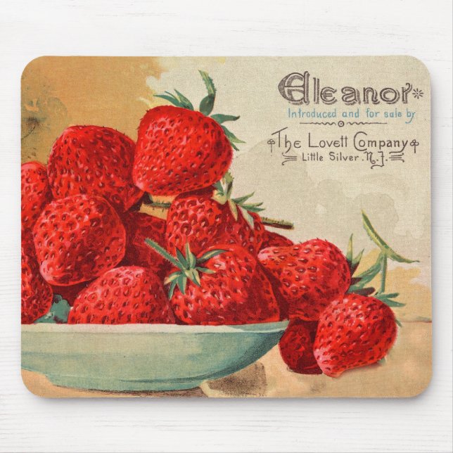 Tapis De Souris Emballage de graines de fraise Eleanor Mousepad (Devant)
