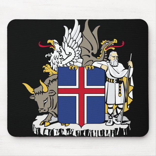 Tapis De Souris emblème de l'islande (Devant)