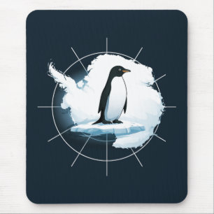 Tapis De Souris Emblème de Manchot de l'Antarctique – Conception d