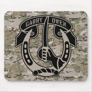 Tapis De Souris Emblème du 7e régiment de cavalerie Garry Owen
