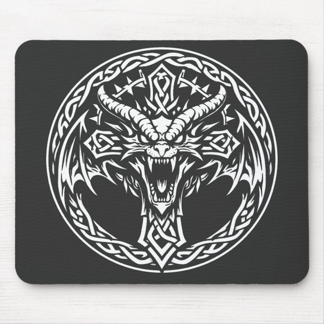 Tapis De Souris Emblème du dragon celtique par BurnsInHell (Devant)