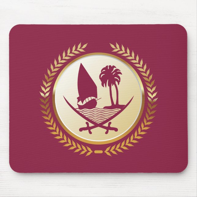 Tapis De Souris Emblème du Qatar (Devant)