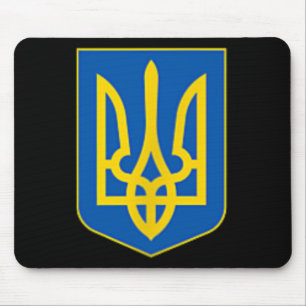 Tapis De Souris Emblème du trident ukrainien Blason Logo