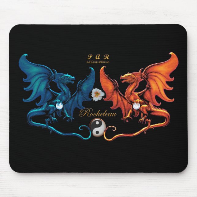 Tapis De Souris Emblème français Mousepad de dragon (Devant)