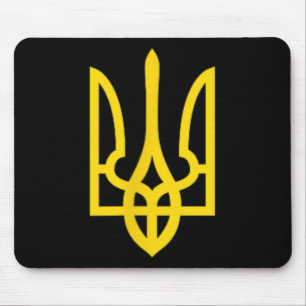 Tapis De Souris Emblème Symbole Soutenir l'Ukraine Avec l'Ukraine