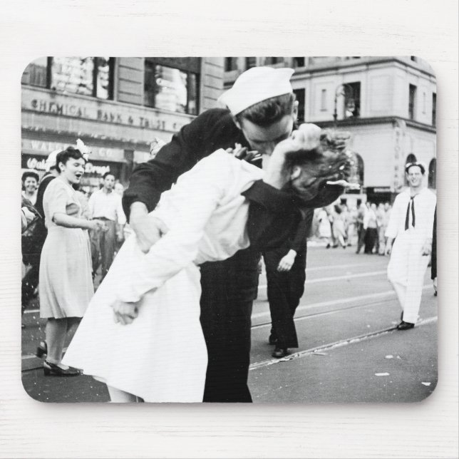 Tapis De Souris Embrassant la guerre au revoir (Devant)