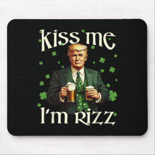 Tapis De Souris Embrasse-moi Je suis Rizz Trump Jour de la Saint P