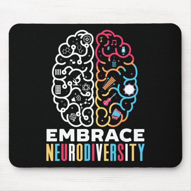 Tapis De Souris Embrassez la conception de la neurodiversité pour  (Devant)