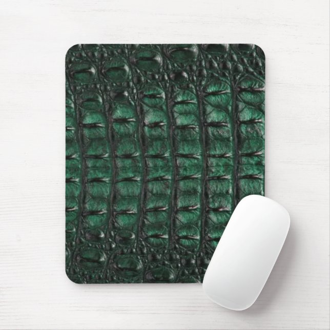 Tapis De Souris Emerald Crocodile Leather Luxury Exotic  Skin (Avec souris)