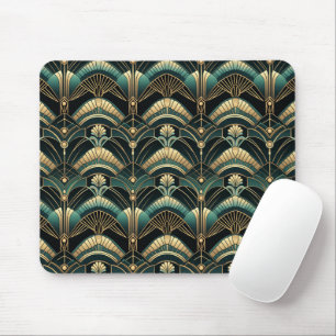 Tapis De Souris Emerald et Gold Art déco Thème